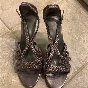 ANNE KLEIN pewter heels